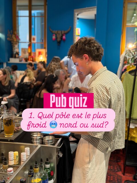 Pub quiz, une soirée nativesque devenue emblématique!

C’est toutes les générations qui se rencontrent et qui jouent en équipe ensemble pour partager un moment de culture générale!

Prochaine édition le 11 juin, 5chf par personne, inscription avec Robin au +41 76 546 56 63